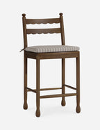 Dorian Counter Stool | Vintage-Inspired Scalloped Back