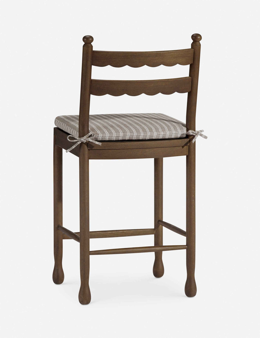 Dorian Counter Stool | Vintage-Inspired Scalloped Back
