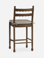 Dorian Counter Stool | Vintage-Inspired Scalloped Back