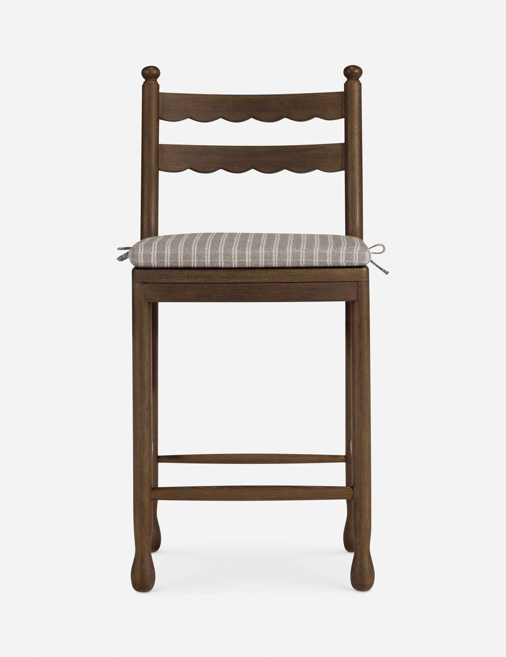 Dorian Counter Stool | Vintage-Inspired Scalloped Back