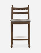 Dorian Counter Stool | Vintage-Inspired Scalloped Back
