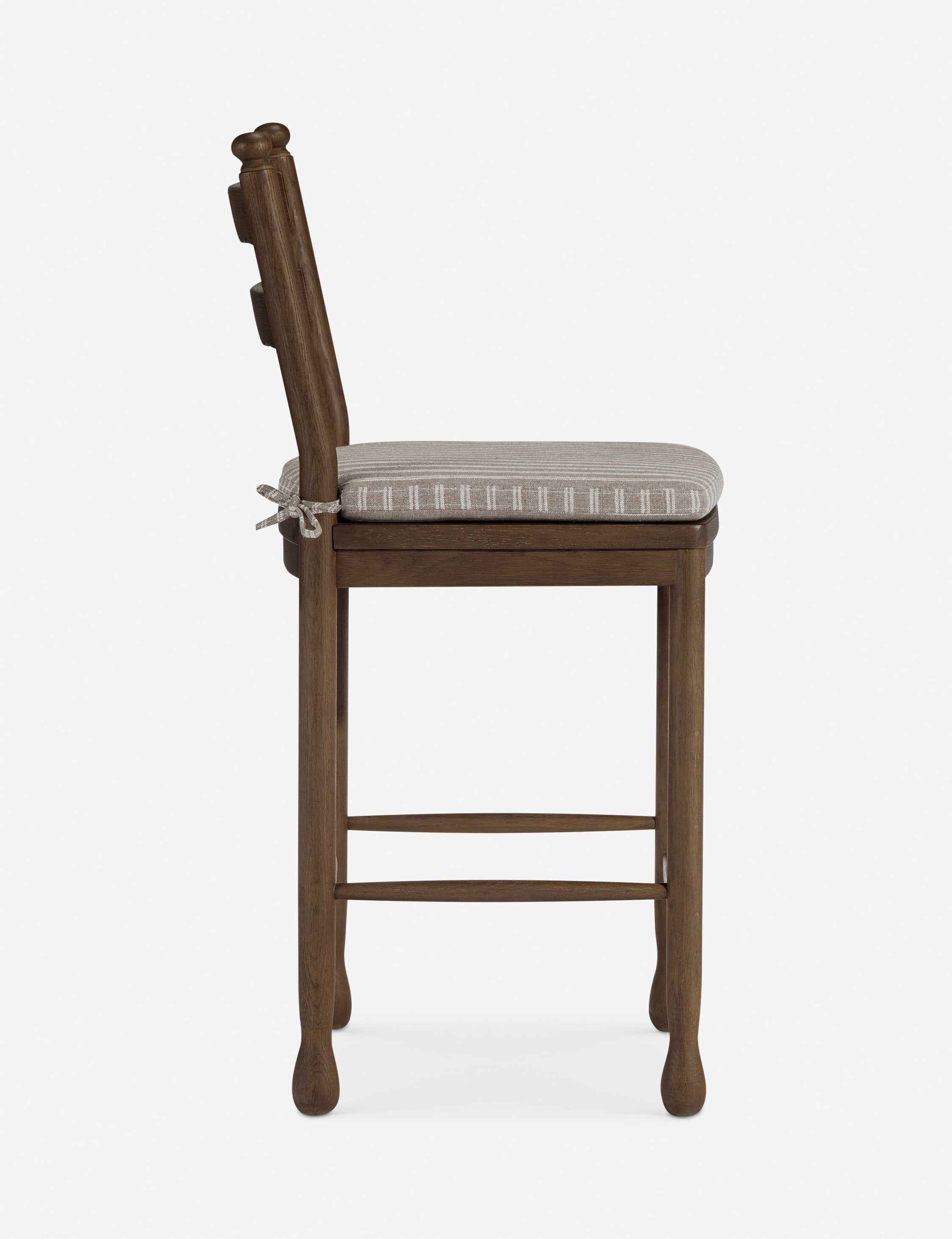 Dorian Counter Stool | Vintage-Inspired Scalloped Back