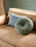 Bello Round Pillow | Floral Design, Linen Cotton Blend