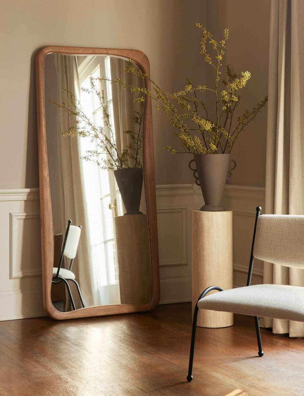 Galilea Floor Mirror | Solid Wood Frame, Organic Warmth