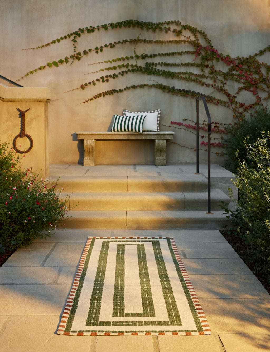 Kira Indoor/Outdoor Rug | Repeating Tile Motif, Stylish Design