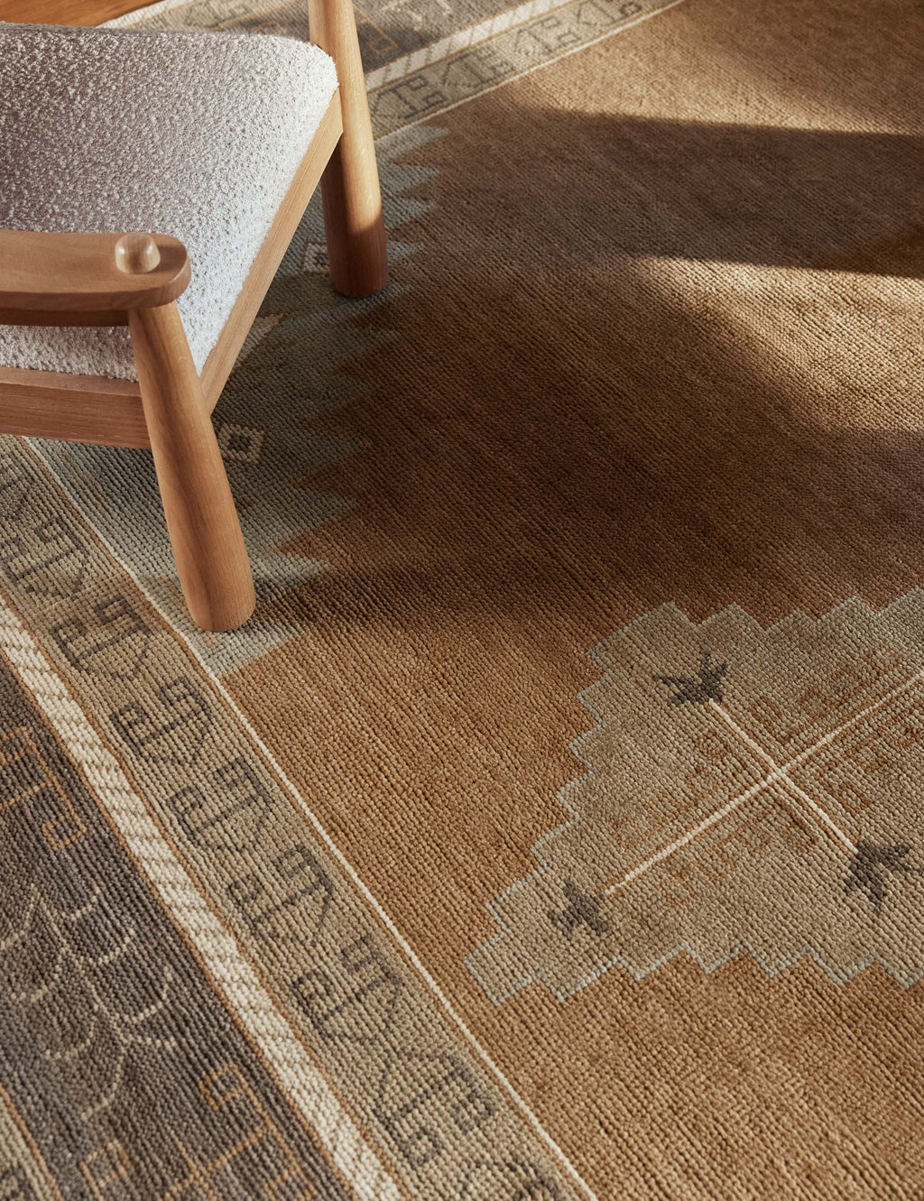 Kairo Wool Rug | Hand-Knotted, Low-Pile Geometric Design