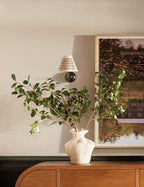 Juno Wall Sconce | Pleated Floral Shade, Textured Warmth