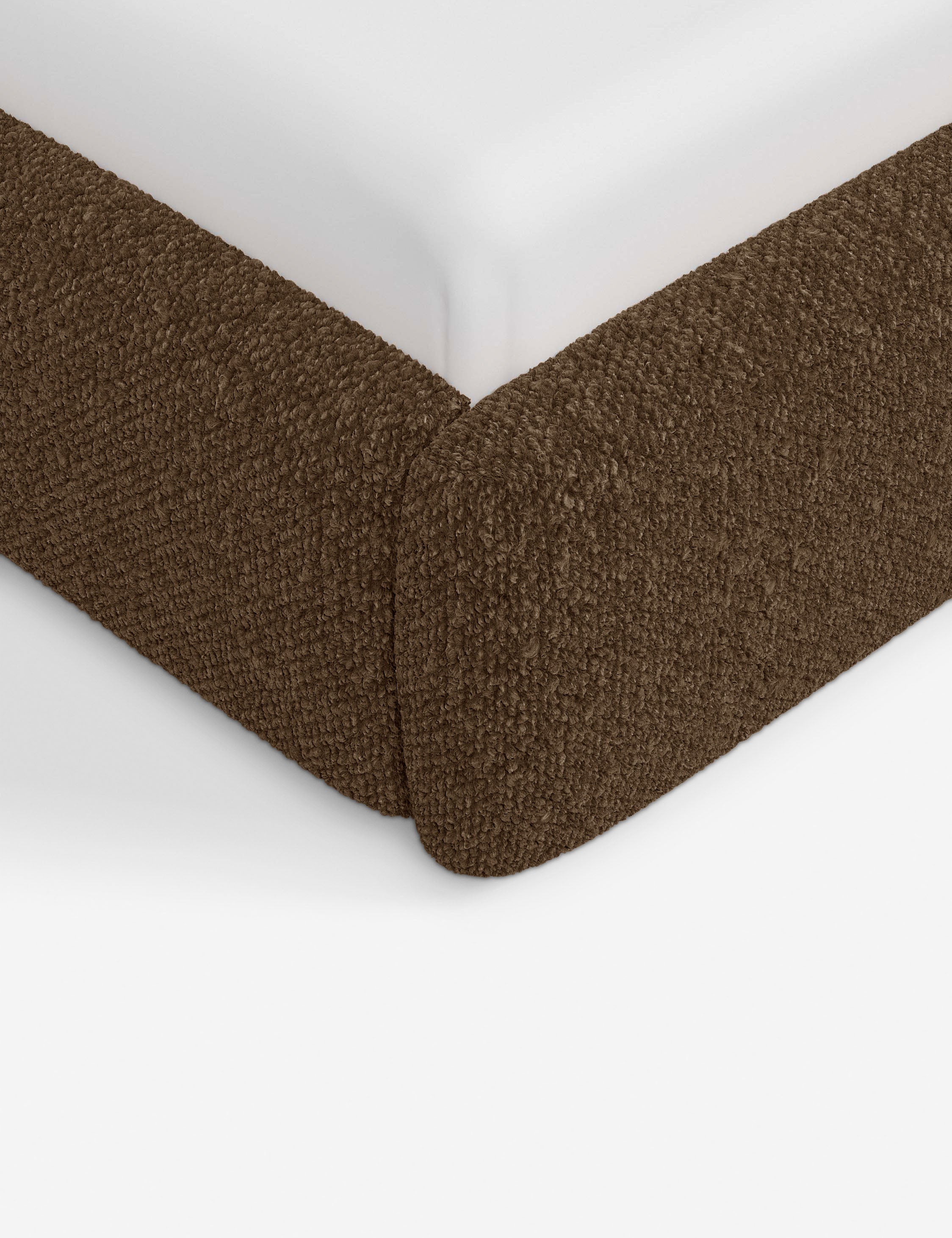 Clara Platform Bed | Extended Headboard, Bespoke Upholstery