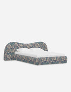 Clara Platform Bed | Extended Headboard, Bespoke Upholstery