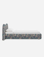 Clara Platform Bed | Extended Headboard, Bespoke Upholstery