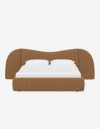Clara Platform Bed | Extended Headboard, Bespoke Upholstery