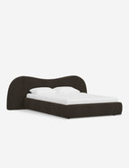 Clara Platform Bed | Extended Headboard, Bespoke Upholstery