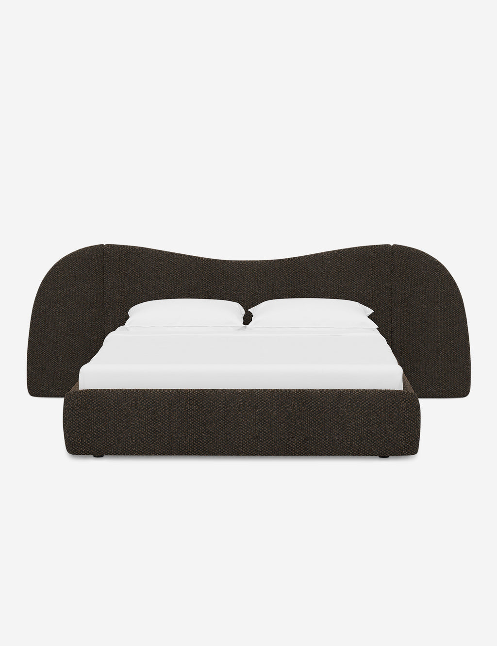 Clara Platform Bed | Extended Headboard, Bespoke Upholstery