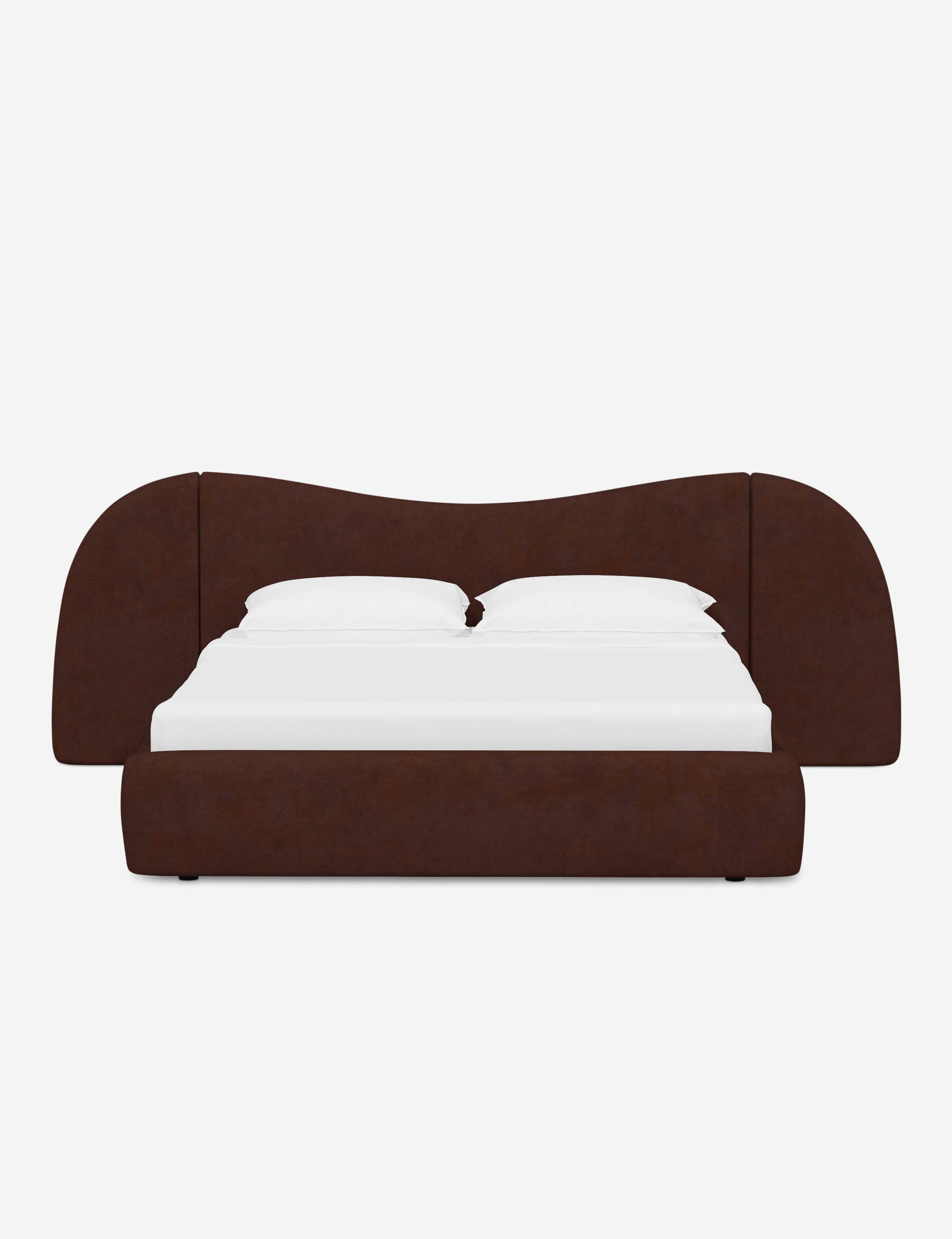 Clara Platform Bed | Extended Headboard, Bespoke Upholstery
