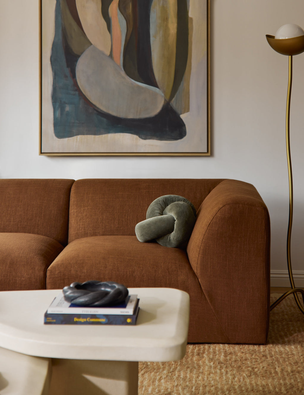 Dewey Velvet Pillow | Knotted Design, Chic Accent for Modern Decor