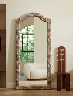Bela Full Length Mirror | Upholstered Frame, Arched Shape