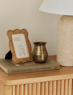 Bela Rattan Picture Frame | Artisanal Finish, Scalloped Design