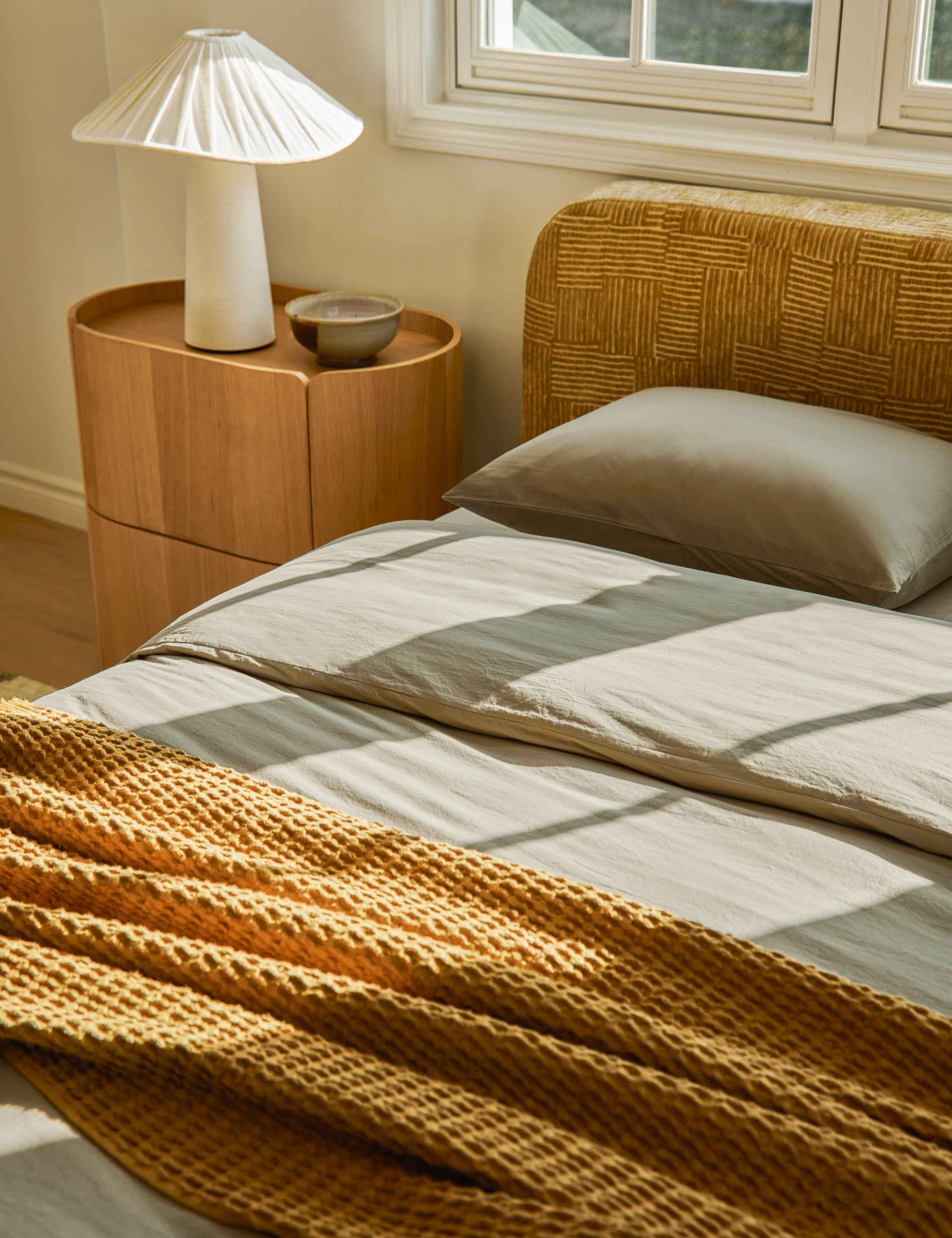 Juno Duvet Cover | Washed Percale Fabric, Crisp Touch