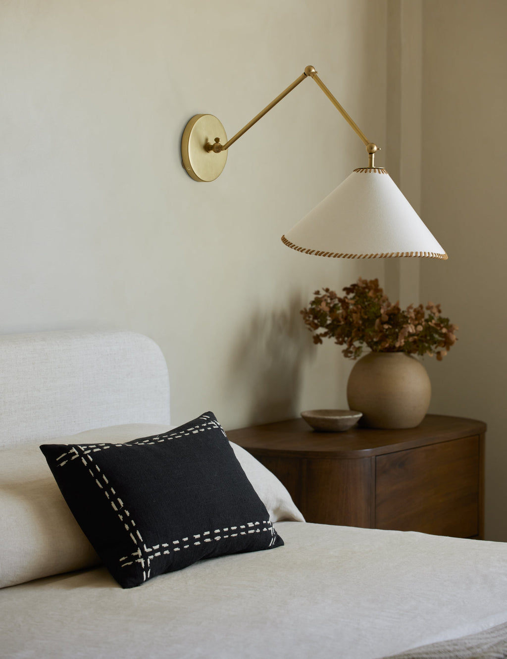 Bento Embroidered Pillow | Linen with Double Stitch Detail