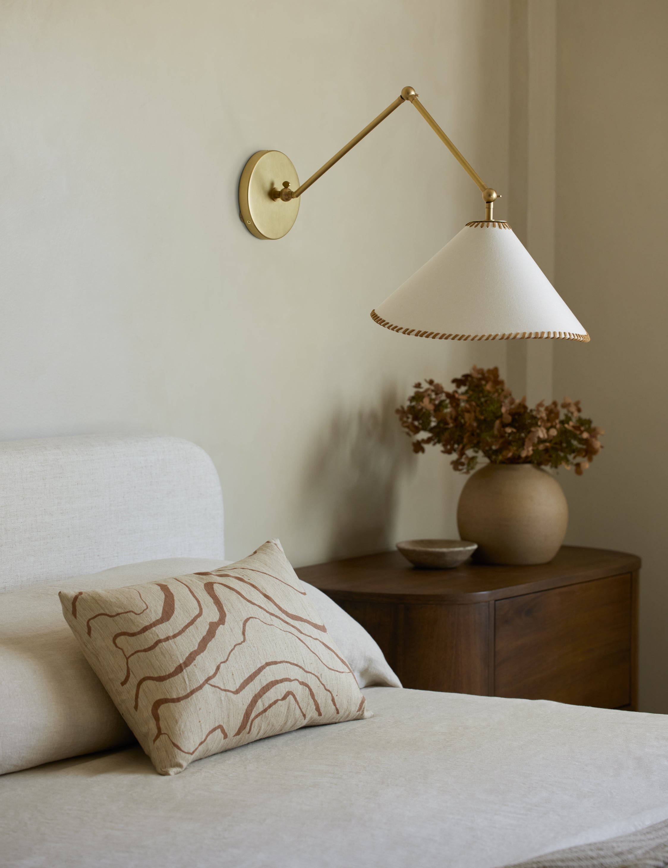 Bello Accent Pillow | Raw Silk, Textured Design