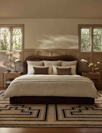 Senna Geometric Wool Rug | Hand-Knotted, Durable Design