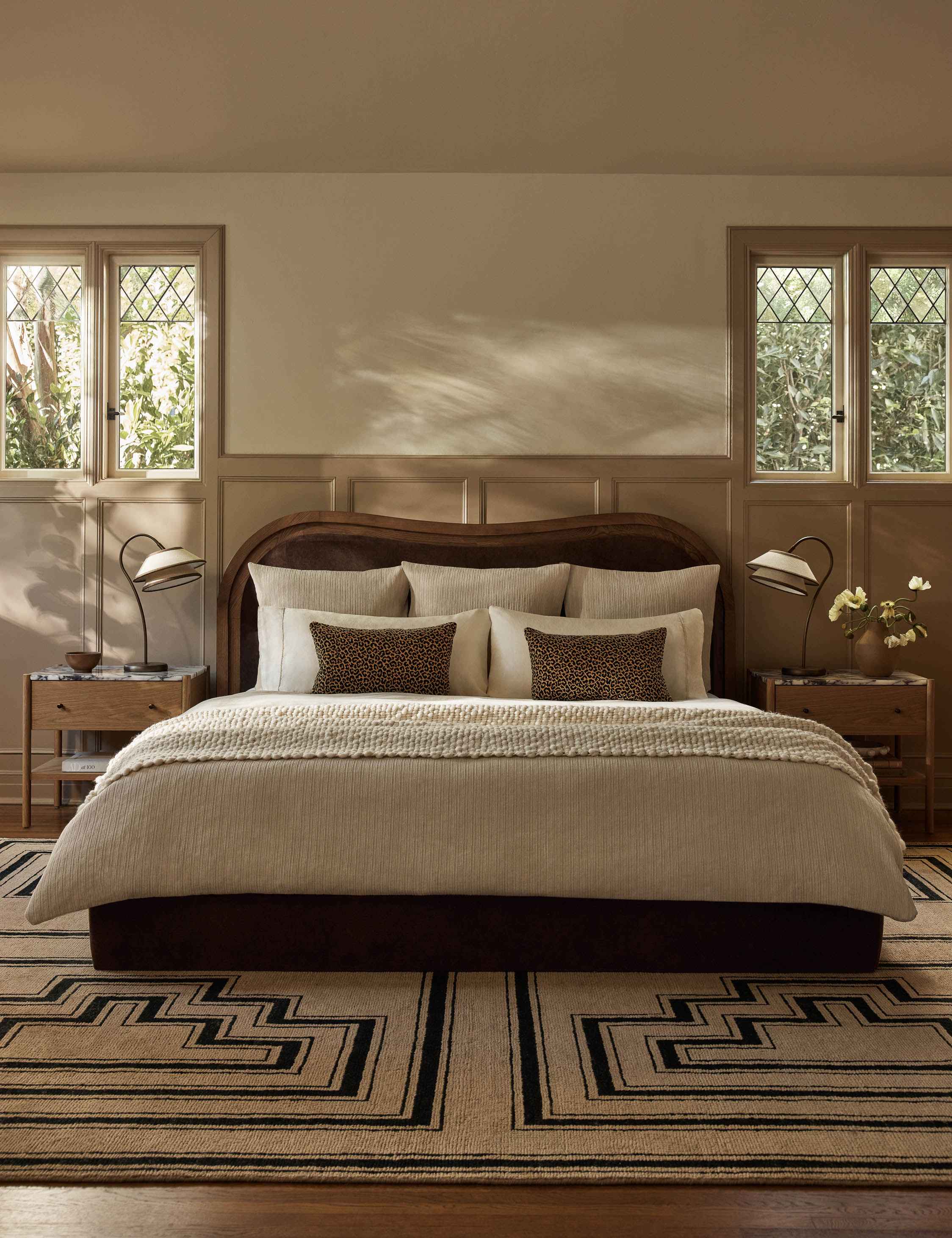 Senna Geometric Wool Rug | Hand-Knotted, Durable Design