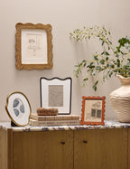 Bela Rattan Picture Frame | Artisanal Finish, Scalloped Design