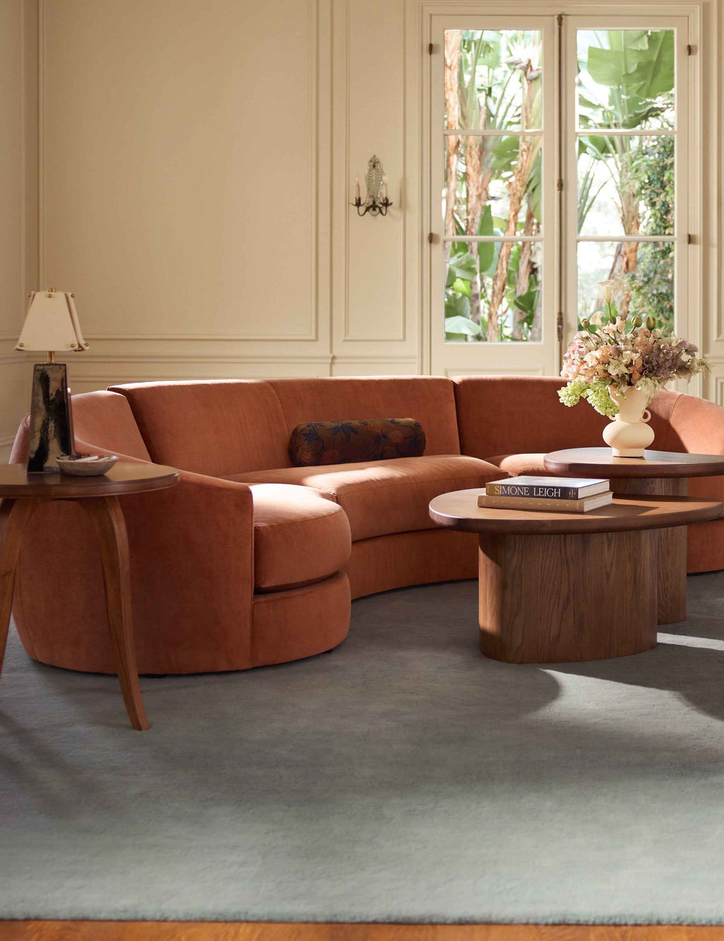 Fiora Round Side Table | Flared Legs, Compact Design