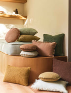 Kira Linen Pillow | Natural Fiber, Fringe Detail