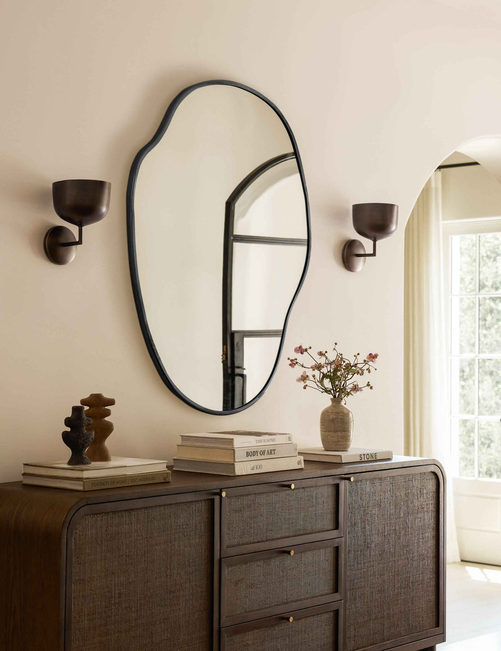 Palo Puddle Mirror | Slim Frame, Organic Shape