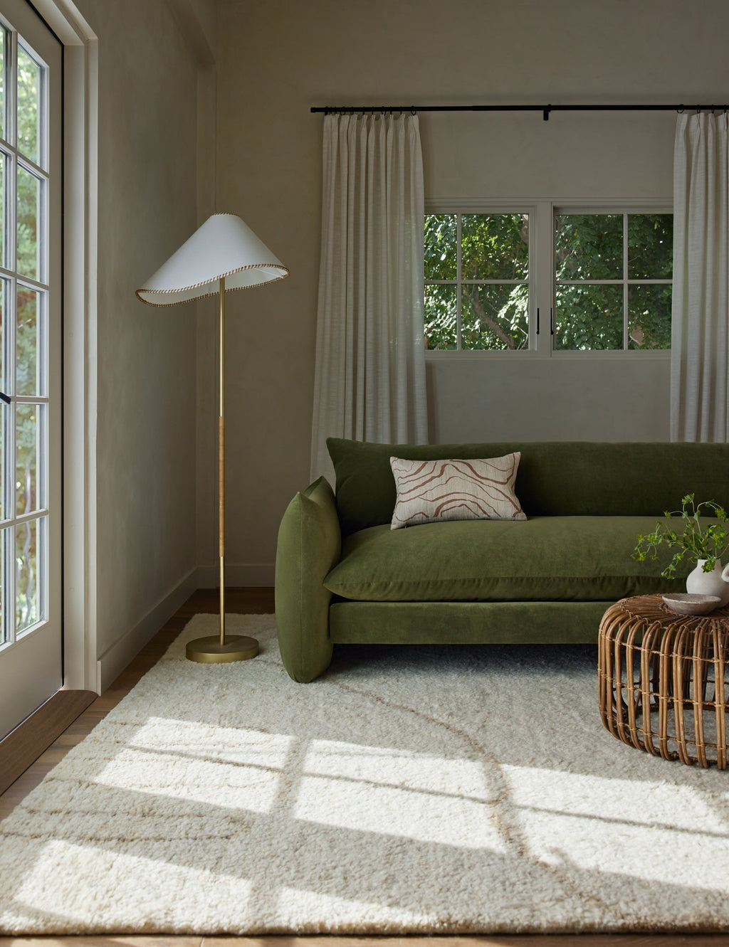 Bello Accent Pillow | Raw Silk, Textured Design