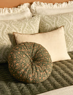 Cleo Linen Pillow | Contrast Piping, Two-Tone Design