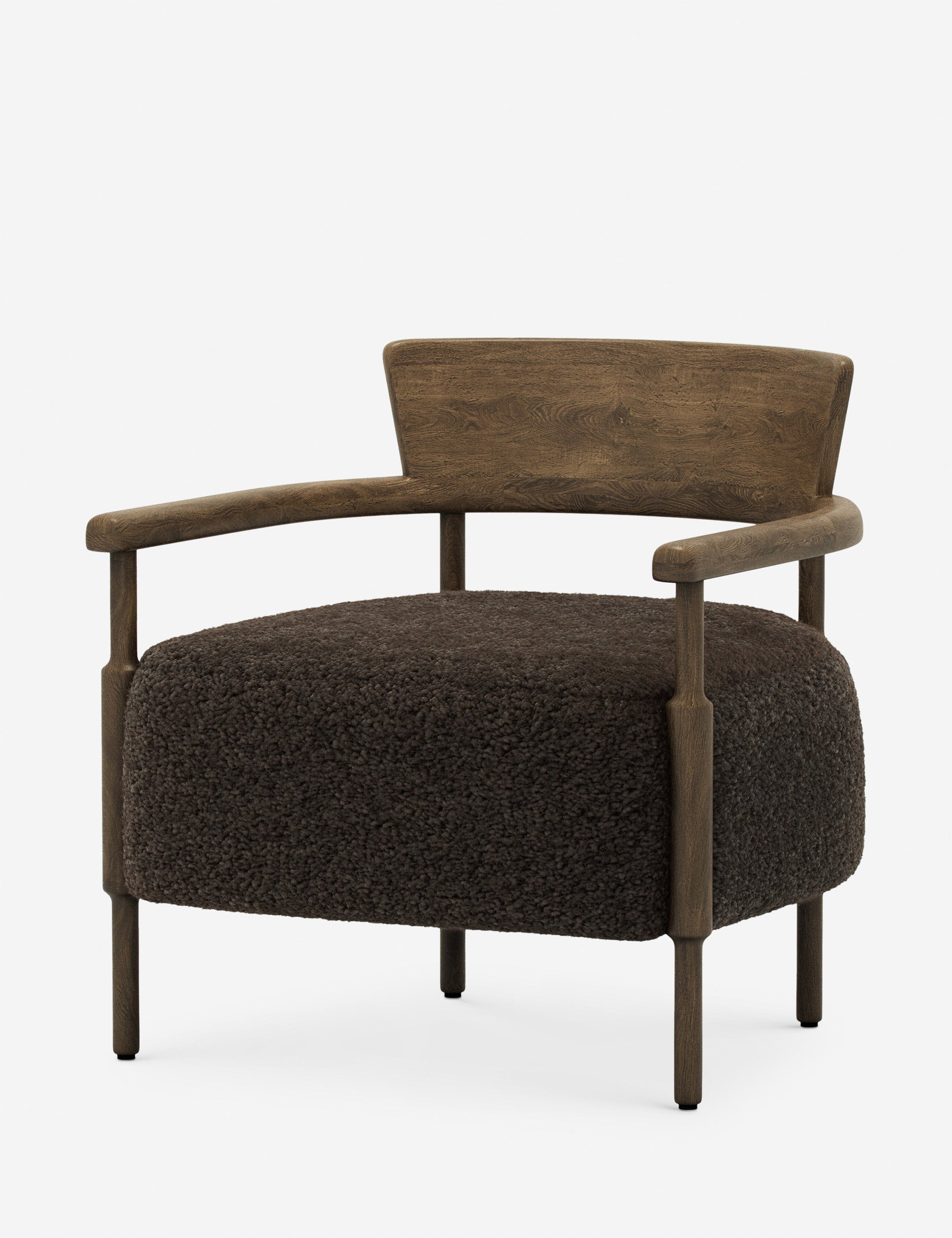 Bela Accent Chair | Solid Oak Frame, Natural Shearling Upholstery