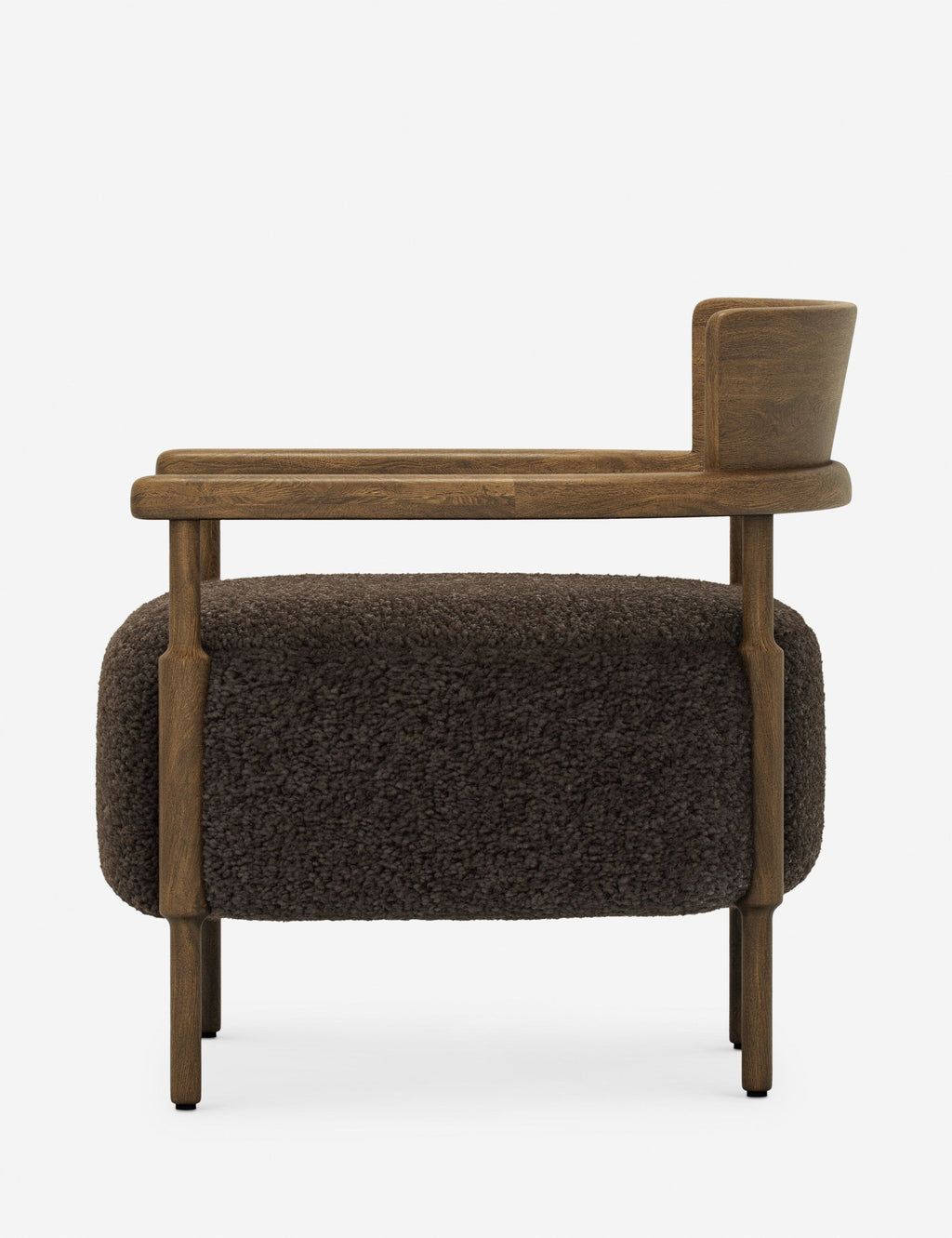 Bela Accent Chair | Solid Oak Frame, Natural Shearling Upholstery