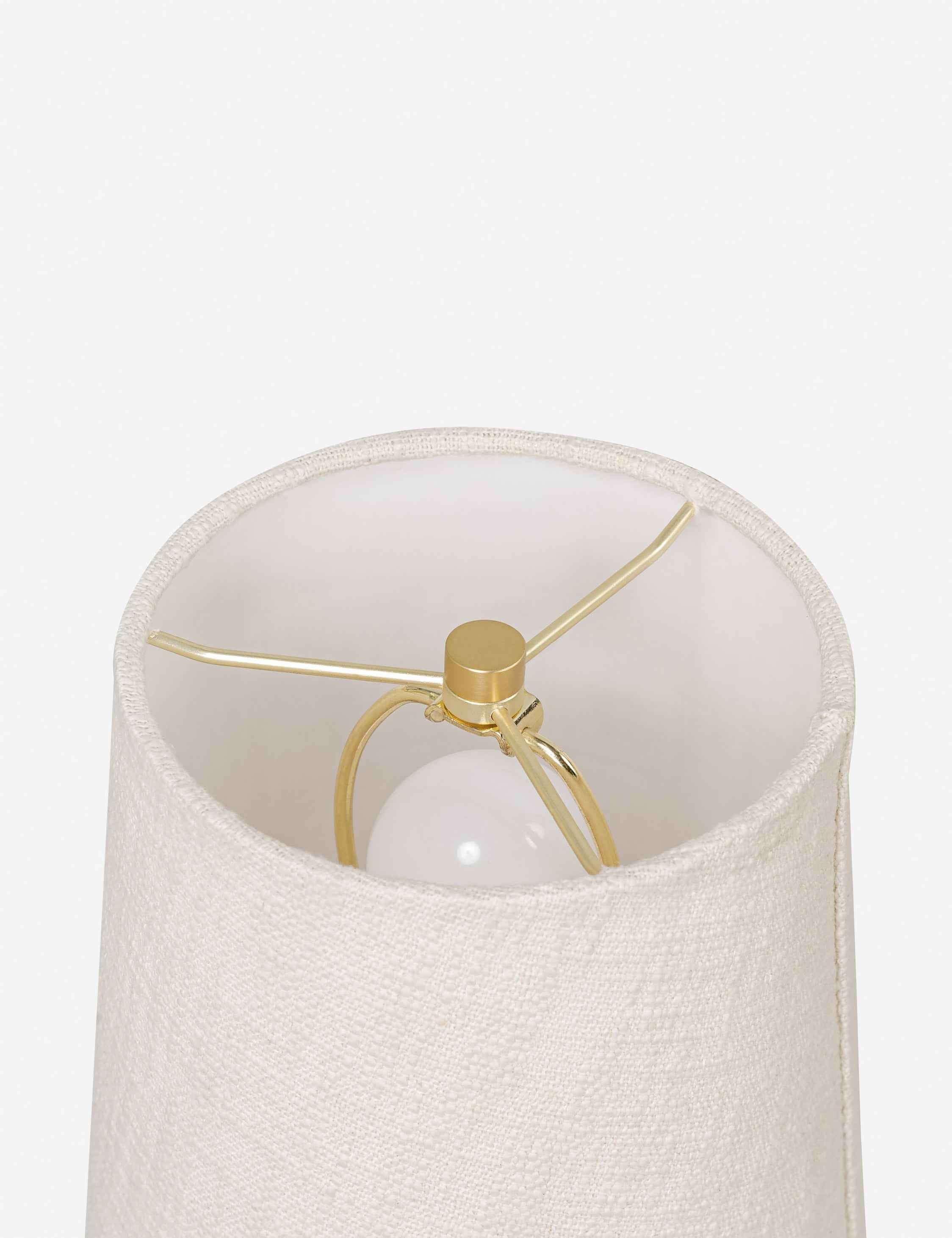 Sable Table Lamp | Conical Wood Base, Boucle Linen Shade