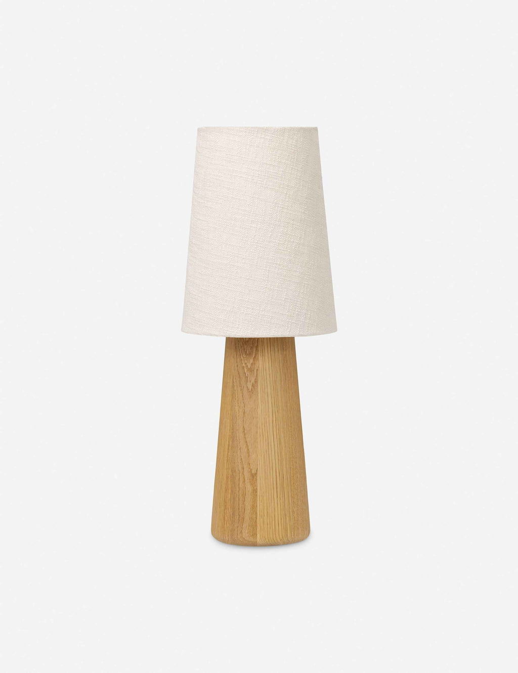 Sable Table Lamp | Conical Wood Base, Boucle Linen Shade