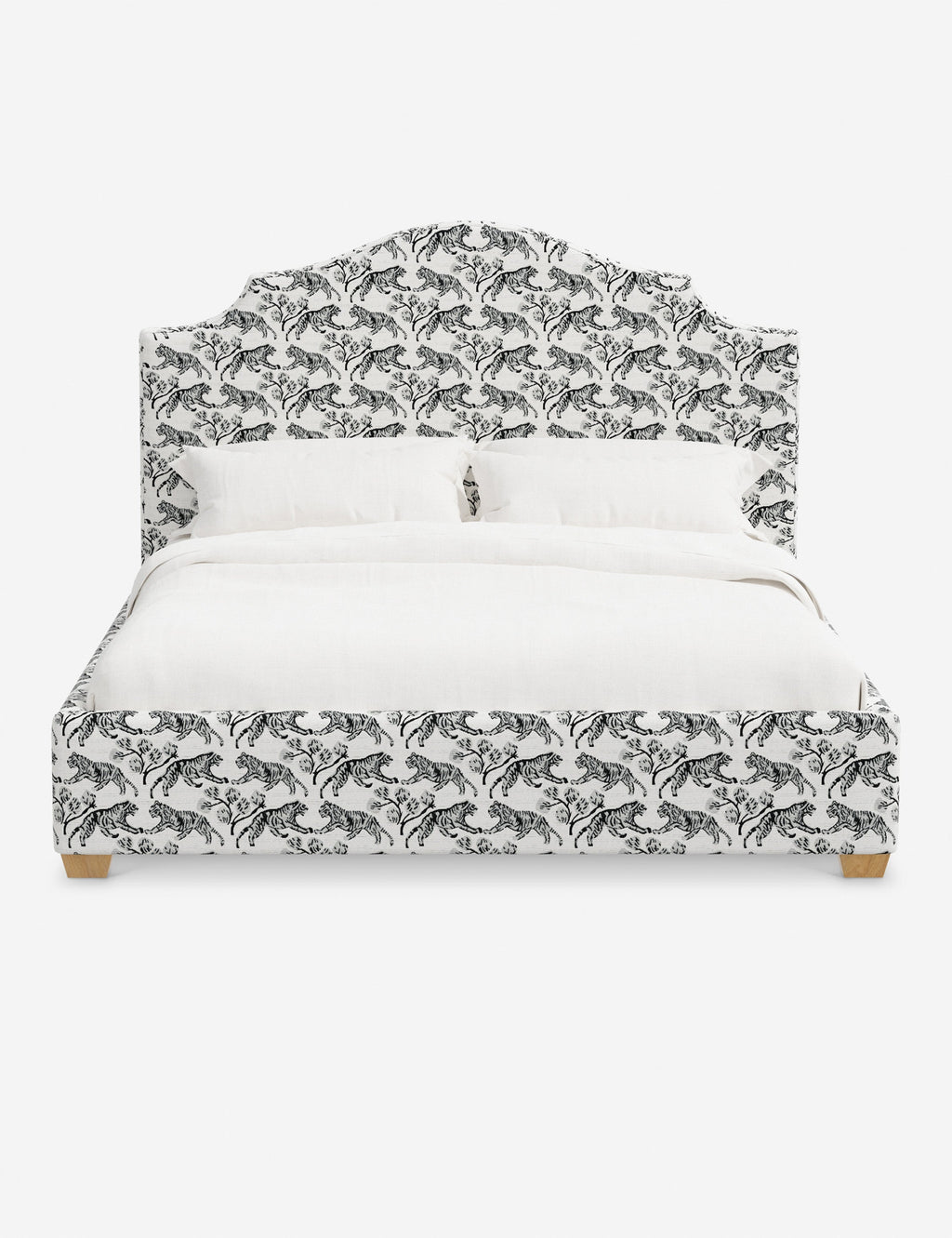 Pavo Platform Bed | Mission-Style Arch, Upholstered Headboard