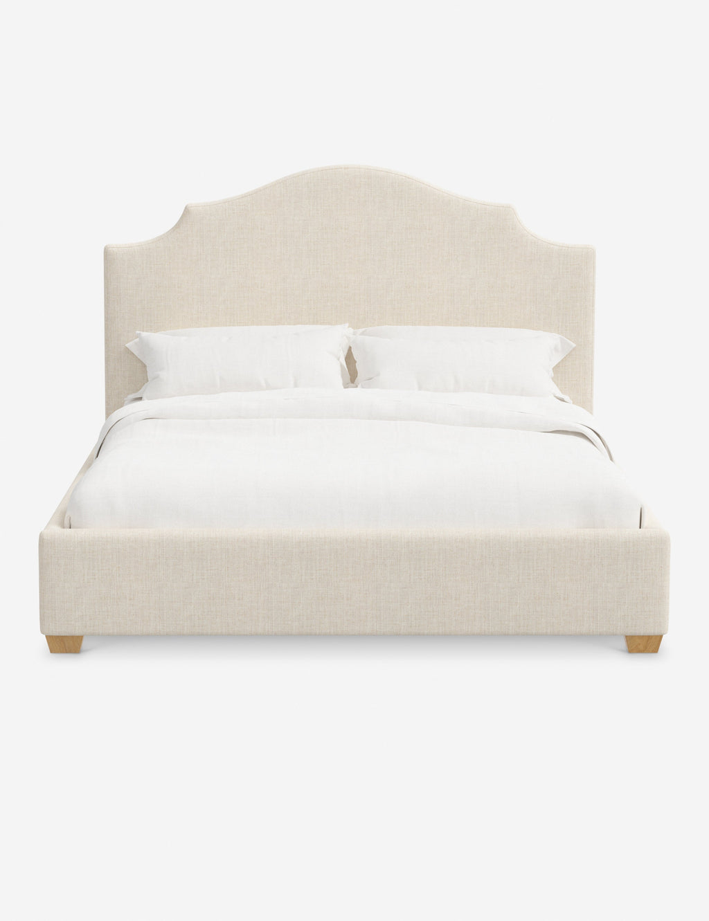Pavo Platform Bed | Mission-Style Arch, Upholstered Headboard