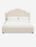Pavo Platform Bed | Mission-Style Arch, Upholstered Headboard