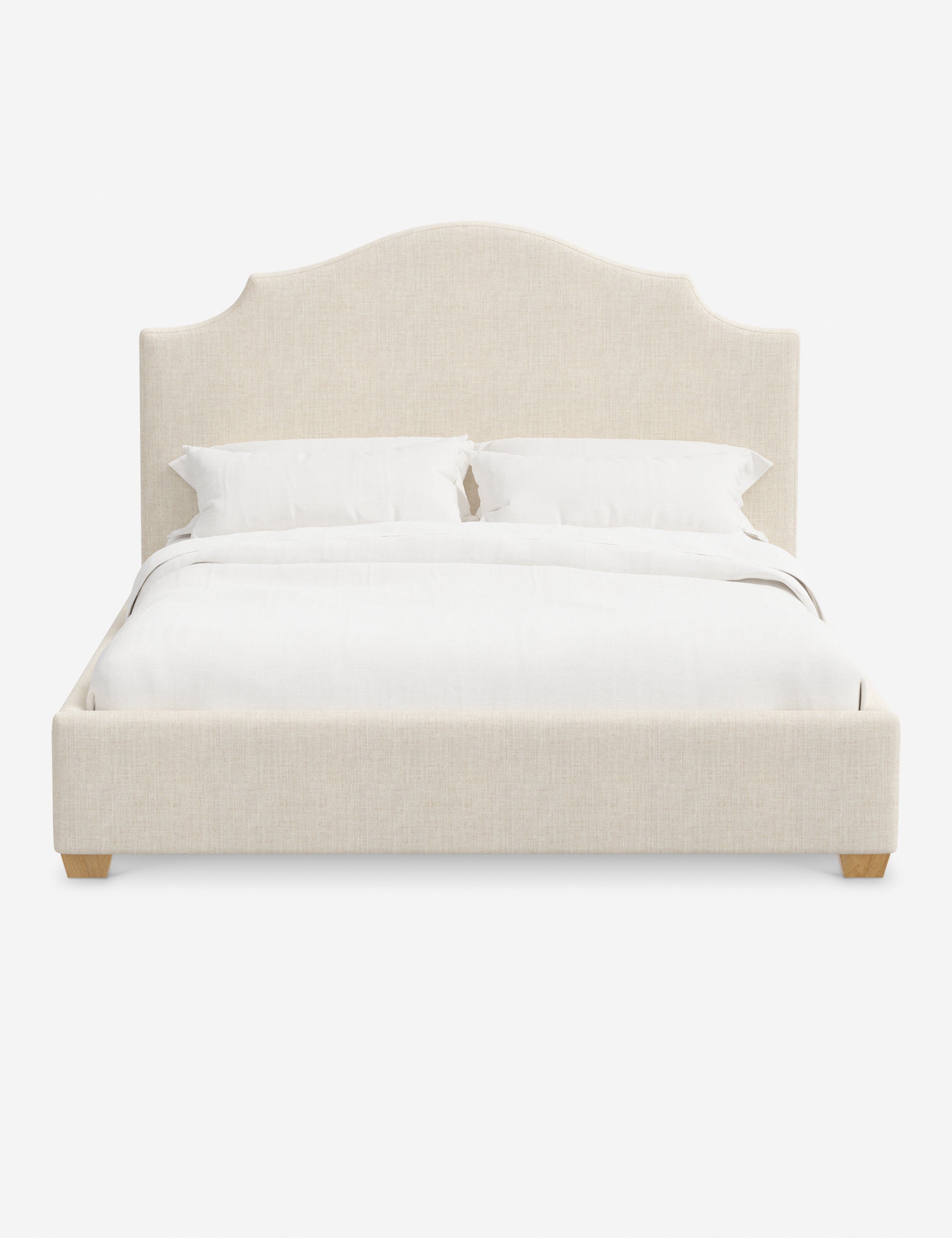 Pavo Platform Bed | Mission-Style Arch, Upholstered Headboard