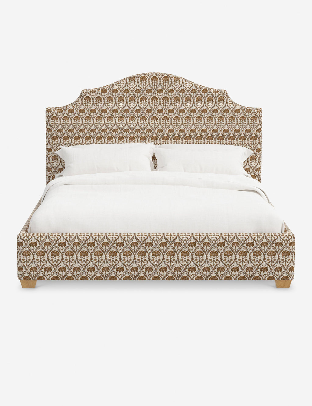 Pavo Platform Bed | Mission-Style Arch, Upholstered Headboard