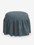 Luna Skirted Ottoman | Customizable Fabric Options