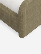 Bela Upholstered Bed | Low Rounded Headboard, Raised Footboard
