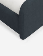 Bela Upholstered Bed | Low Rounded Headboard, Raised Footboard