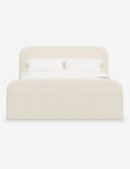Bela Upholstered Bed | Low Rounded Headboard, Raised Footboard