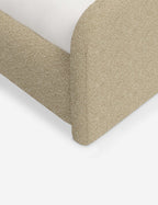 Bela Upholstered Bed | Low Rounded Headboard, Raised Footboard