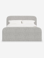 Bela Upholstered Bed | Low Rounded Headboard, Raised Footboard