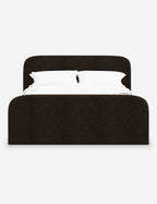 Bela Upholstered Bed | Low Rounded Headboard, Raised Footboard