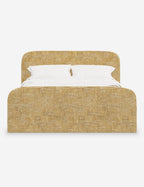 Bela Upholstered Bed | Low Rounded Headboard, Raised Footboard
