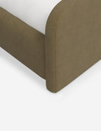 Bela Upholstered Bed | Low Rounded Headboard, Raised Footboard